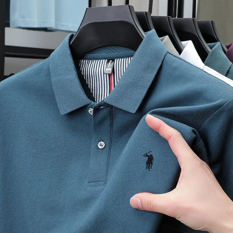 Polo da Uomo Estivo 100% Cotone con Ricamo Pony Paul, Elastico, Traspirante e Confortevole, Top Corto alla Moda - immagine 3
