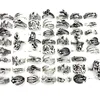 Wholesale 20pcs Dragon Rings For Men Women Punk Style Silver Color Claw Trendy Jewelry Party Gift Fashion Finger Accessories 1