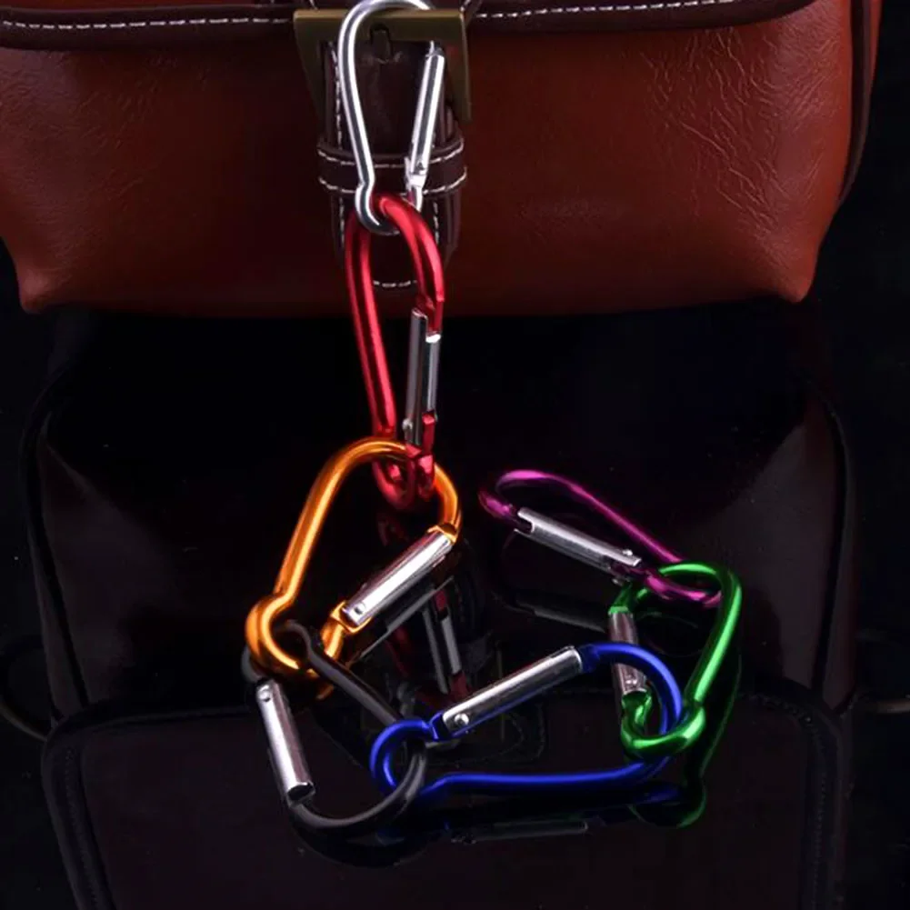 Description Picture 5 of item10PCs Aluminum Carabiner Key Chain Clip Outdoor Camping Keyring Snap Hook Water Bottle Buckle Travel Kit Climbing Accessories