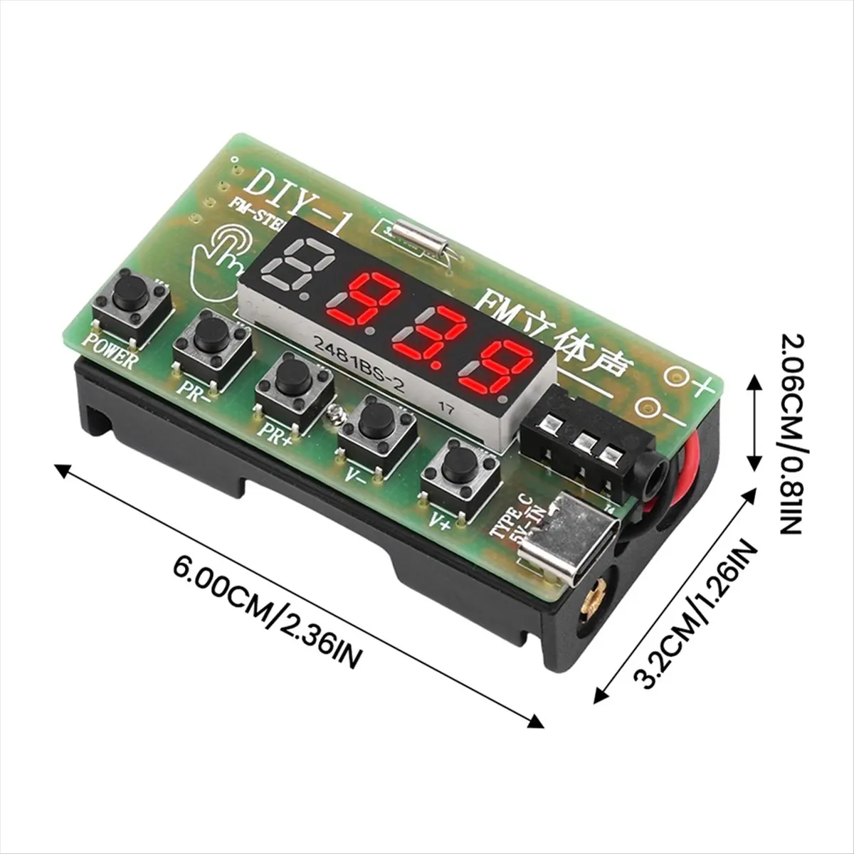 A10I 87-108MHz AM/FM 중파 FM 2밴드 스테레오 디지털 튜닝 헤드폰 라디오 키트 DIY 제작 교육 부품 포인터