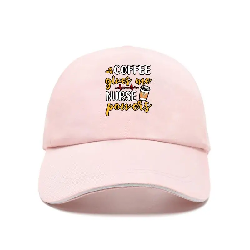 

Coffee Gives Me Nurse Powers Baseball Cap Vintage Graphic Baseball Caps