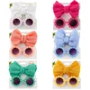 Conjunto de diadema y gafas de sol para perros, estilo bohemio playero, accesorios para la cabeza con lazo.