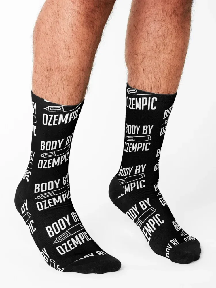 Body by Ozempic Funny Socks Thermal man winter Rugby luxe Socks Ladies Men's
