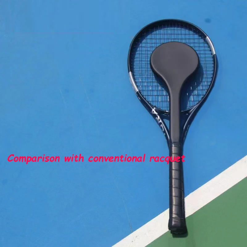 Powerti Tennis Racket Sweet Spot Carbon Fiber Tennis Practice Training Pointer Spoon Wooden Racket Single Accessories