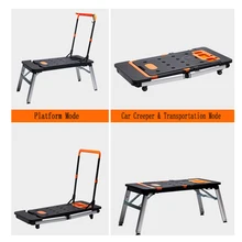  7- In -1 Multifunctional Workbench DIY Woodworking Table Portable Trolley Folding Cart With Wheels Workshop Tool Outing Handcart 