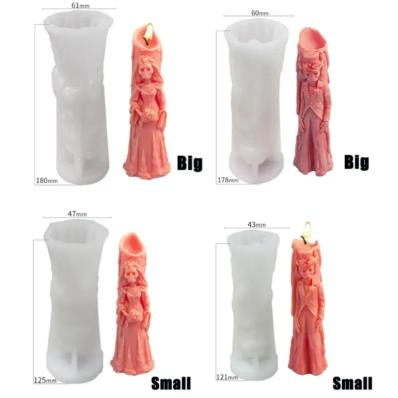 Silicone Ghost Bride Candle Mold for DIY Aromatherapy