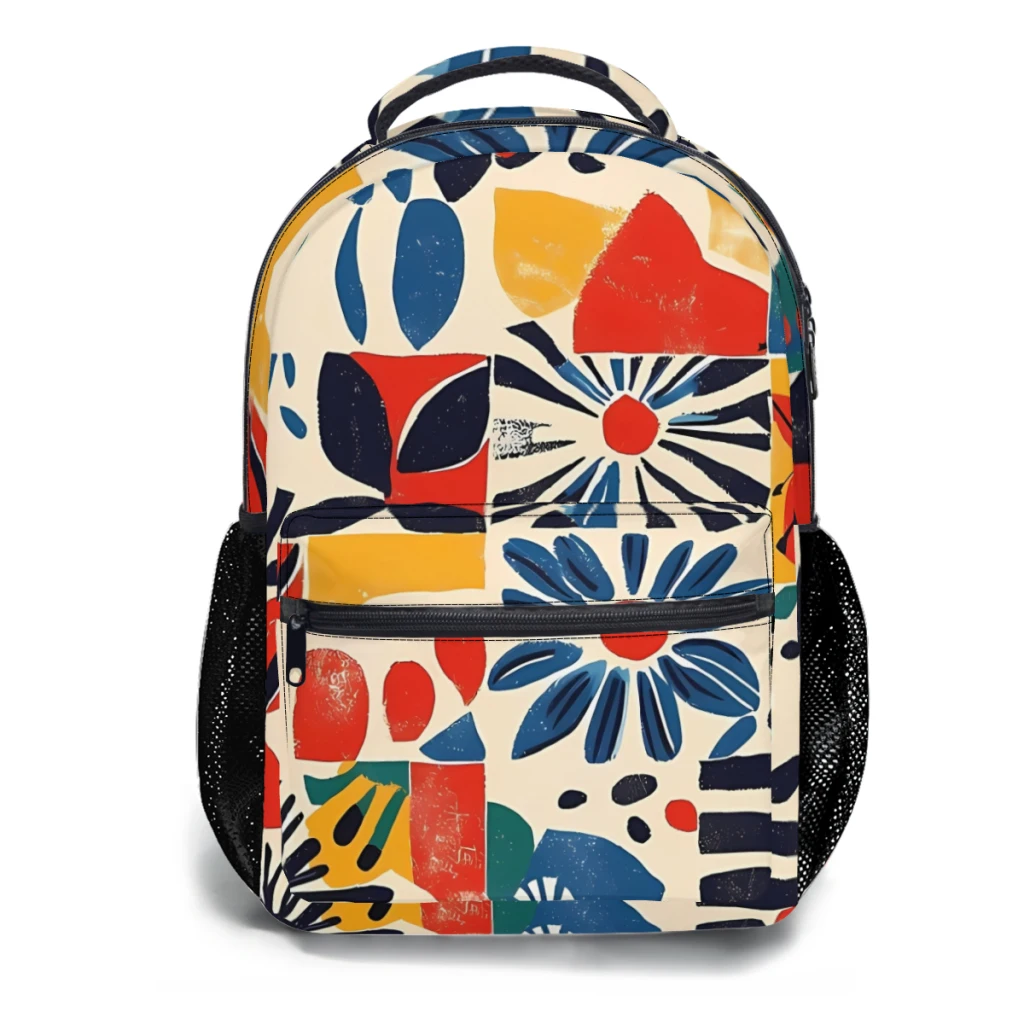 thumbnail image 1 of Nueva mochila escolar con estampado de elementos tradicionales y modernos que combina a la moda, 1 of 4