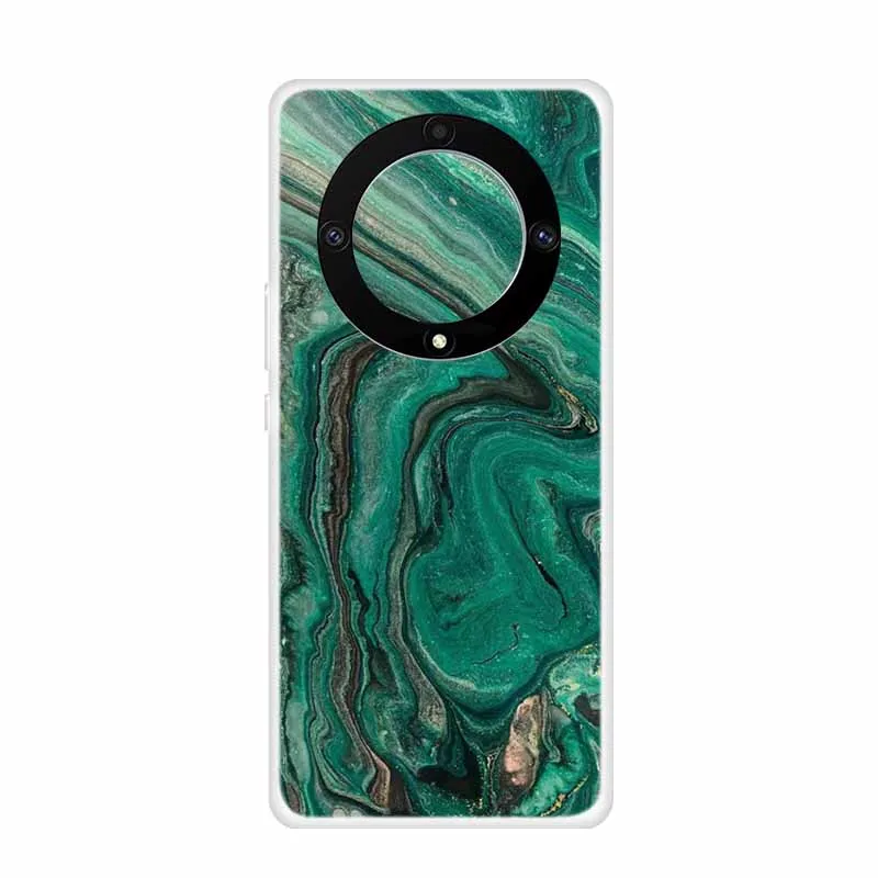 Marble Clear Soft TPU Silicone Back Cover - Transparent Coque
