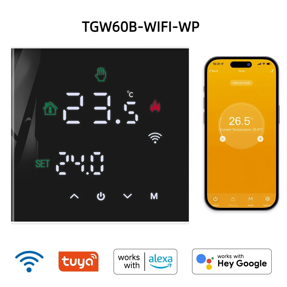 Smart WiFi Thermostat & Central Heating Controller for Water Floor Zone Heating Systems