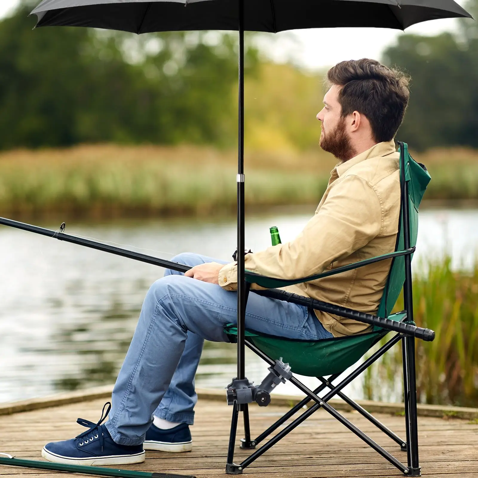 Fishing Umbrella Stand Fishing Umbrella Stand Accessory Parasol Holder Outdoor Beach Umbrella For Chair Anti-stress Support