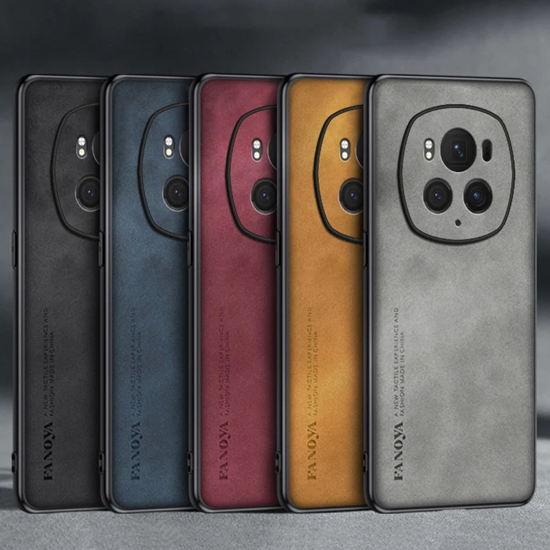 Skinsheep PU Leather Matte Silicone Bumper Phone Case