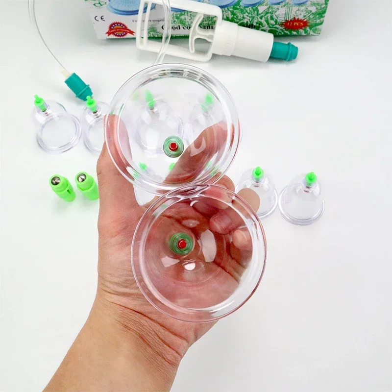 12/6 Pcs Jar Vacuum Cupping Cans Device for Massage Meridian Therapy Acupuncture Anti Cellulite Suction Cup Body Massage Cans 4