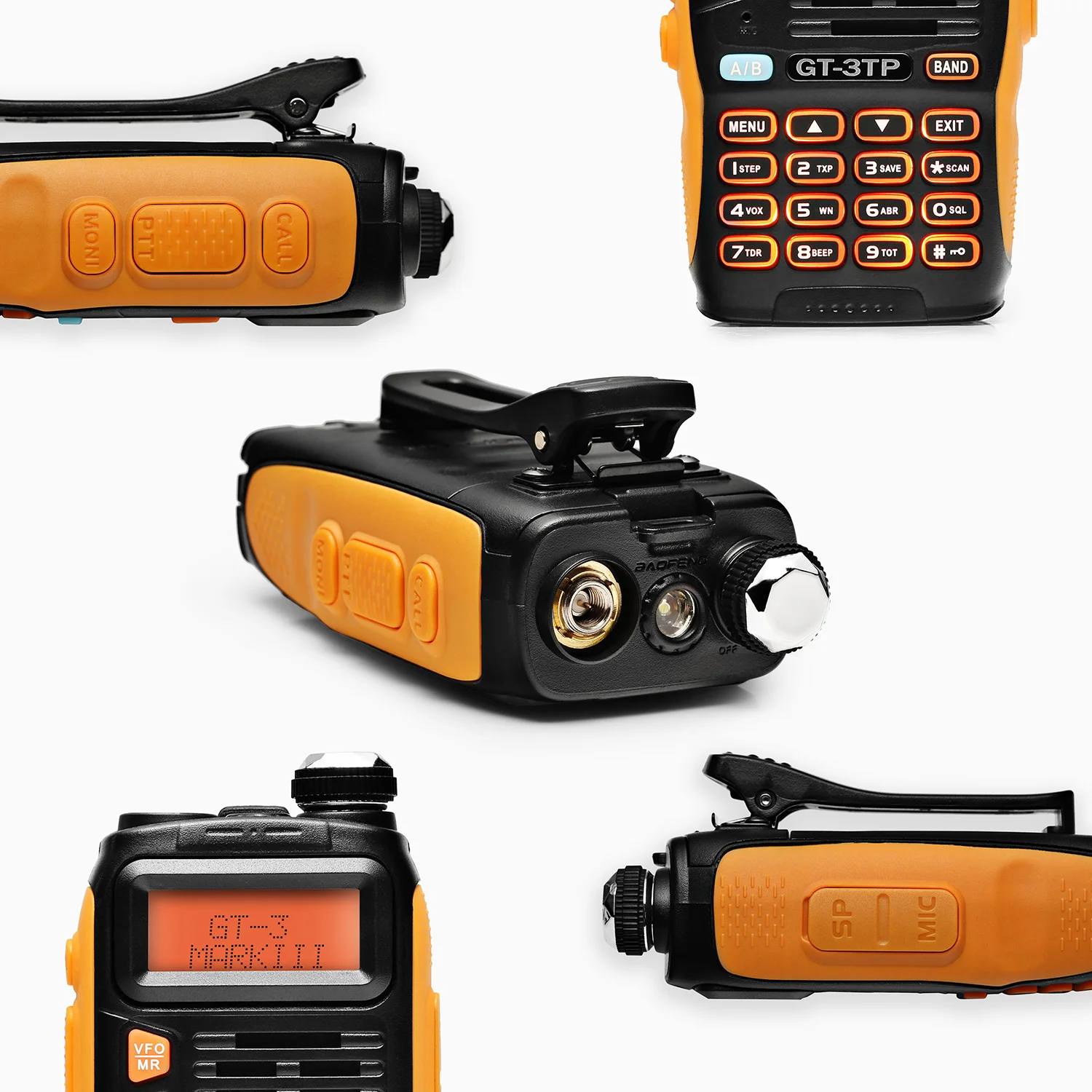Baofeng GT-3TP Mark III 8W/4W/1W Dual Band Walkie Talkies, 8W Hign Power, with Car Charger, 1pcs 2
