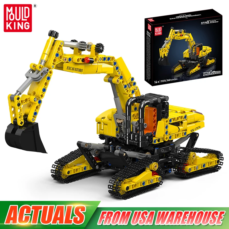 Mould King 17076 Technical Car Toys The RC Future Excavator Building Block Engineering Truck Brick Set Kids Christmas Gift