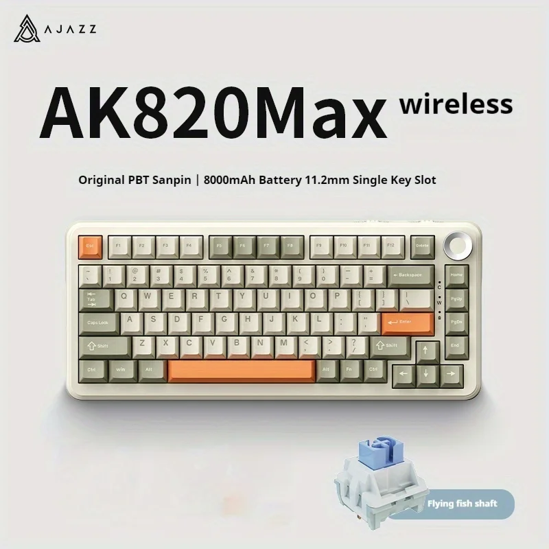 NEW AJAZZ AK820 MAX Tri-mode Hot Swap 4000mAH RGB Bluetooth