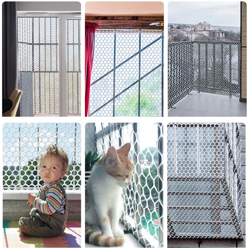 DIY Cat Pet Window Balcony Protection Mesh Garden Backyard Fence Mesh  Breeding Fence Nets Children Staircase Anti-Falling Net - AliExpress