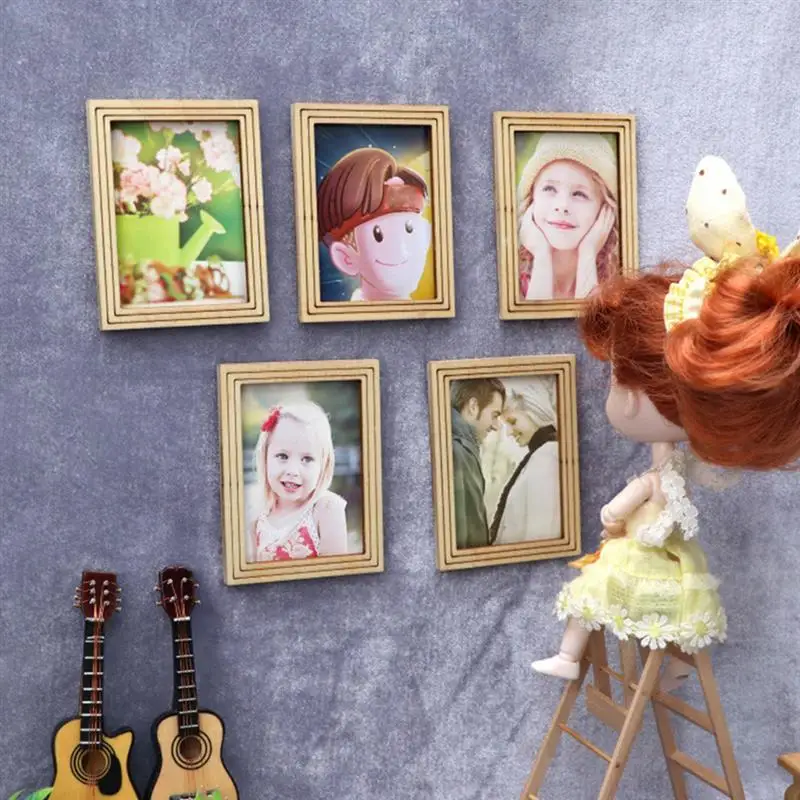 6 pezzi mini cornici per foto modello pittura fai da te cornice decorativa mini paesaggio scena mobili casa cornice decorazione - immagine 3