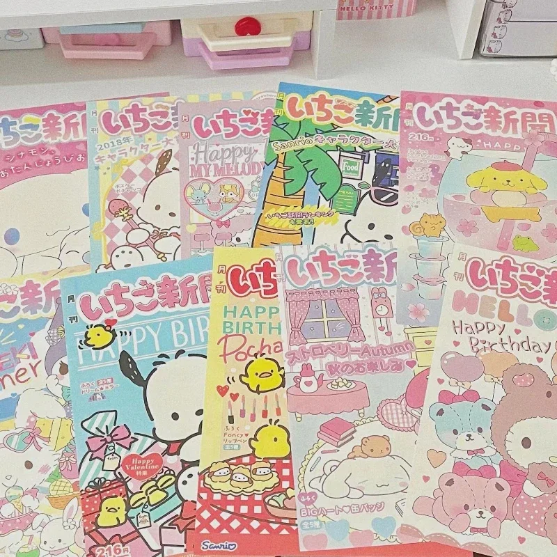 Japanese Sanrio Family &zwnj;My Melody Monthly Poster Cute Cartoon Anime Wall Decoration Wall Sticker Student Dormitory Kawaii 10pcs anime stickers anime poster poster prints