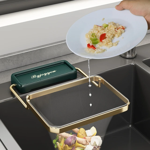 Kitchen Drainage Net Holder, Disposable Residue Filter Bag, Multifunctional  Foldable Rack, Sponge Wiping Storage Box Too - AliExpress