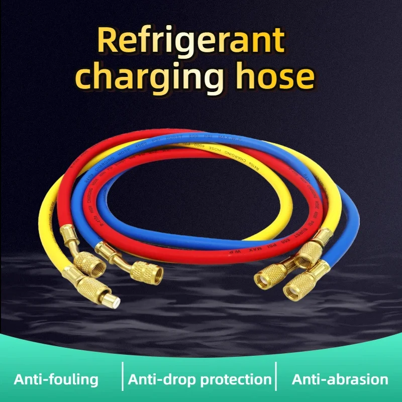 สายชาร์จน้ำยาแอร์ R410a พร้อมวาล์วบอล  เกจวัดแรงดันน้ำยาแอร์  อุปกรณ์เสริมในรถยนต์ 1