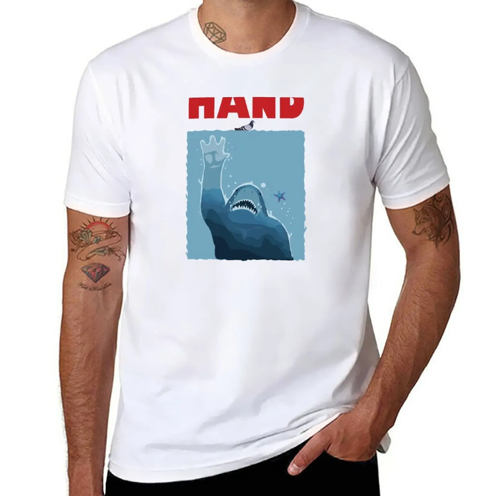 Mano Di King Shark! King Nomnom Nanaue Jaw T-Shirt Hippie Clothes Tees Mens Champion T-Shirt