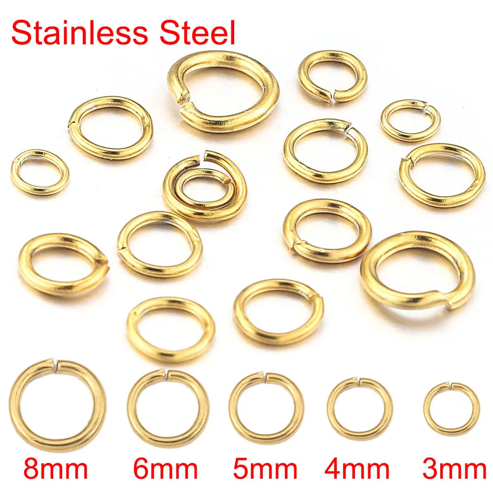 100pcs High Quality Gold Tone Stainless Steel Jump Rings for Jewelry Making  Supplies Findings and Necklace Earring Repairs 5mm