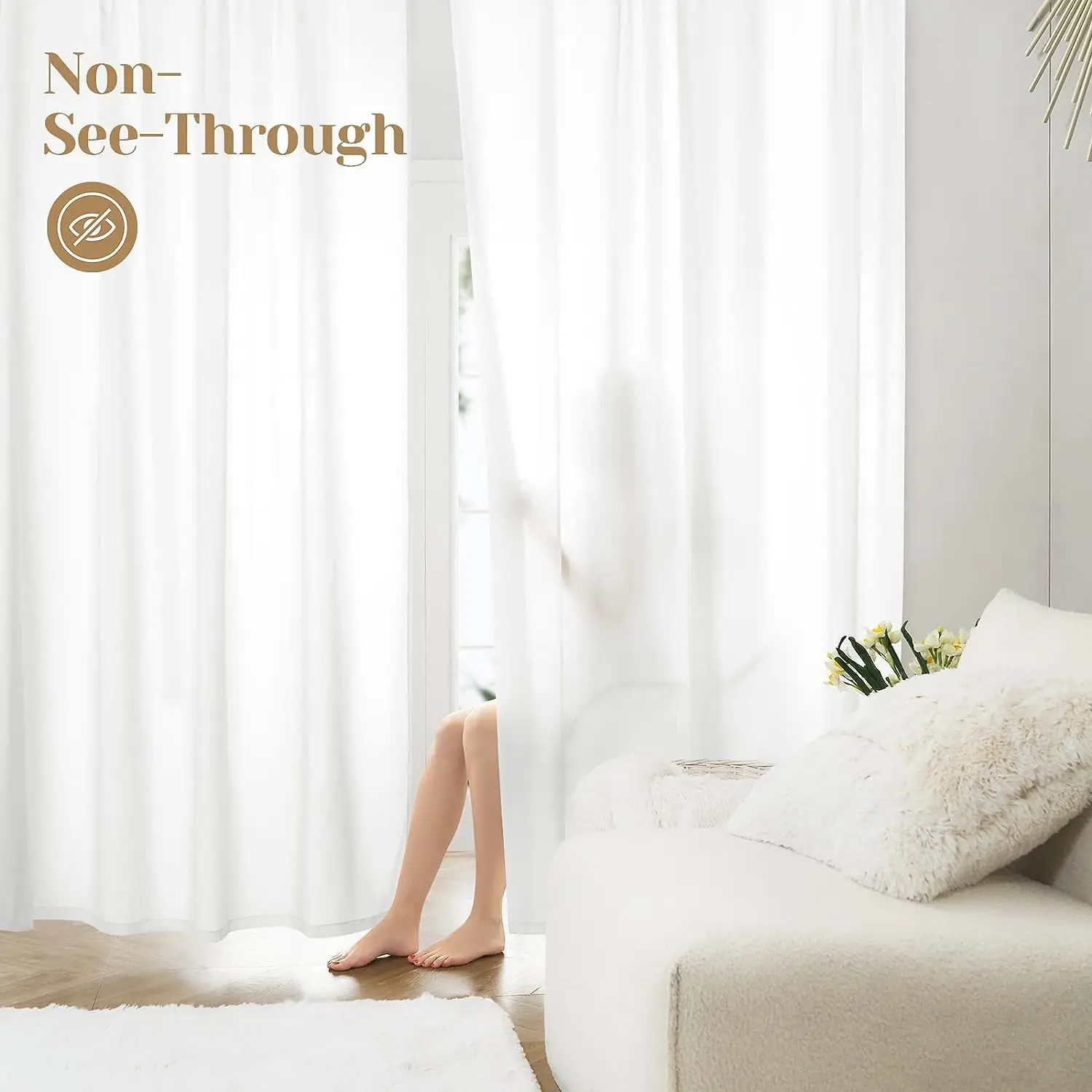 

White Tulle Curtains for Living Room Voile Sheer Curtains for Bedroom Window Treatment Blinds Drapes Decor