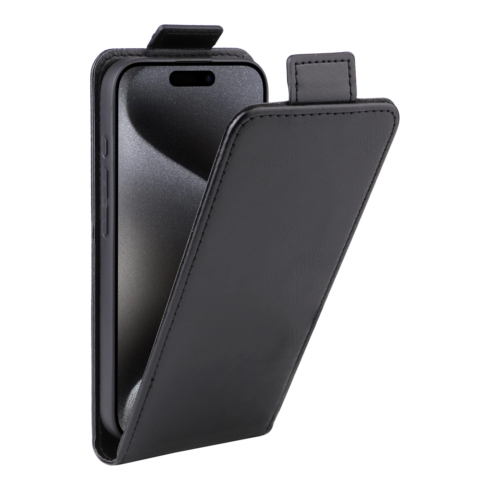 Luxury Retro Leather Flip Vertical Case with Card Holder and Stand for Smartphone Protection