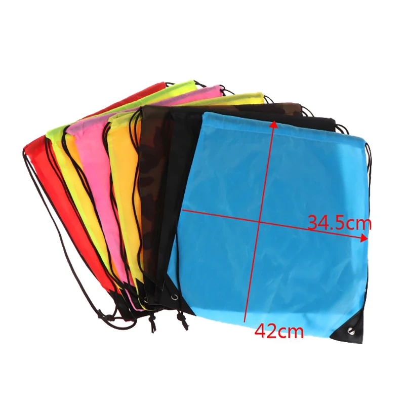 1pc Nylon Drawstring Rucksack Bag Swimming School PE Kit Sport  Fitness New