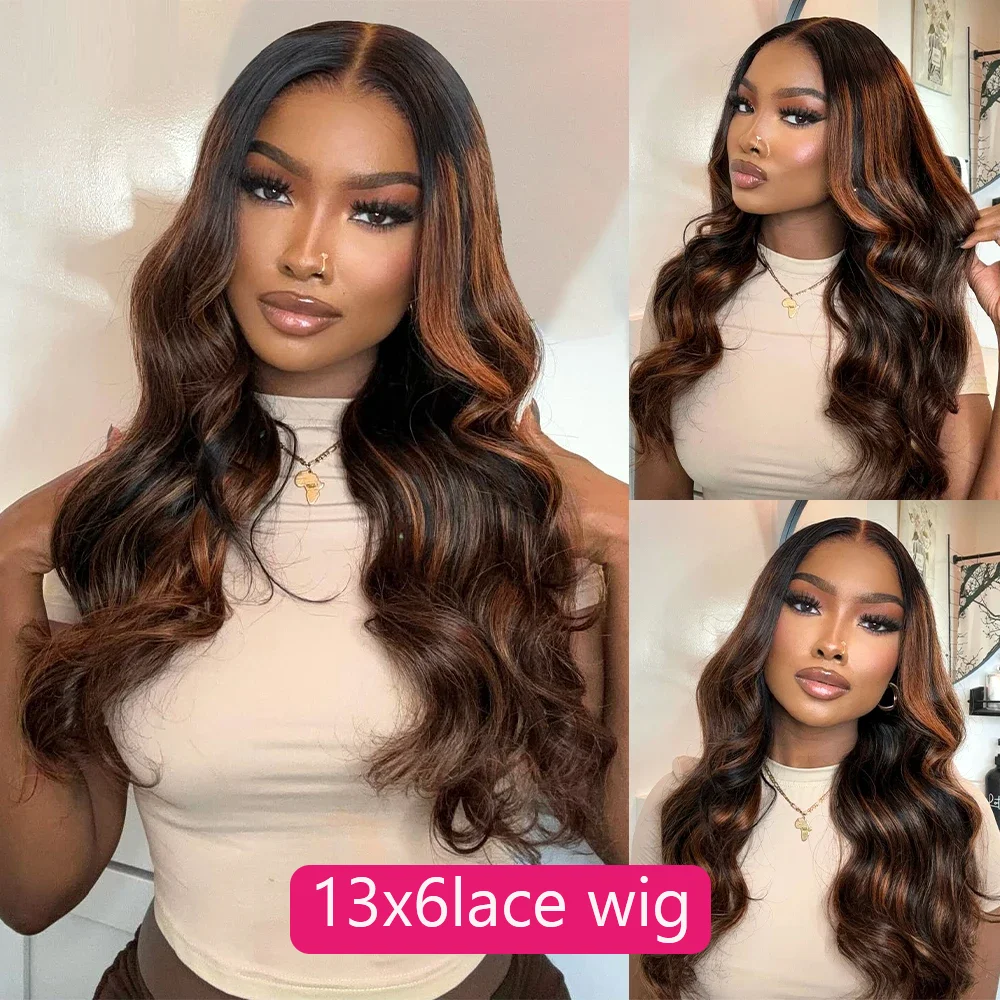 Body Wave HD Lace Front Wigs Human Hair 200 Density FB 30 13x6 HD Transparent Lace Frontal Brazilian Wigs for Women 52 Inch 4