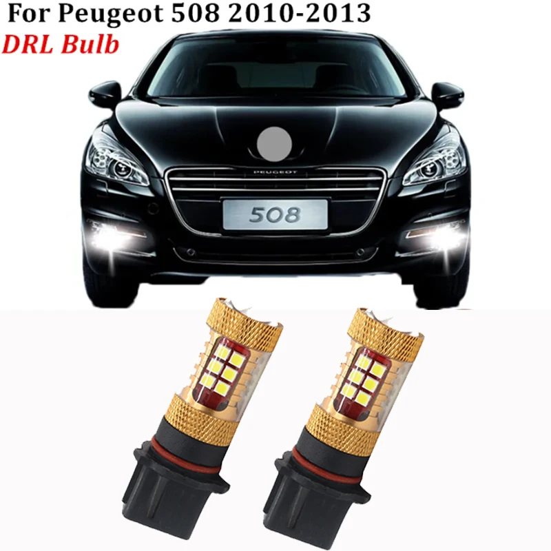 

Car Led Bulb Fog Light Driving DRL Daytime Running Lamp For Peugeot 508 SW 2010 2011 2012 2013 Daytime Running Light P13W Bulbs