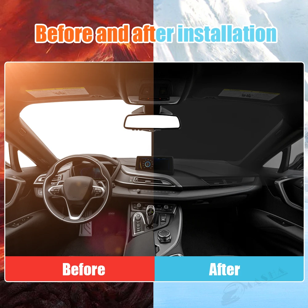 Car Windshield Sun Shade for 2021 2022 2023 2024 Volkswagen VW ID.4 Accessories Reflector Sunshade Offers Protection 2