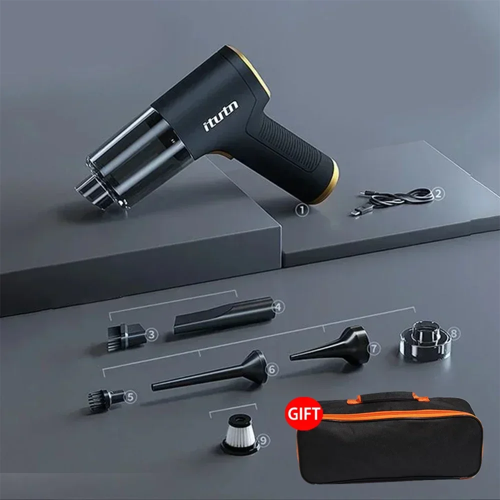 ITUTN Portable Car Vacuum Cleaner 4 in 1 Wireless Powerful