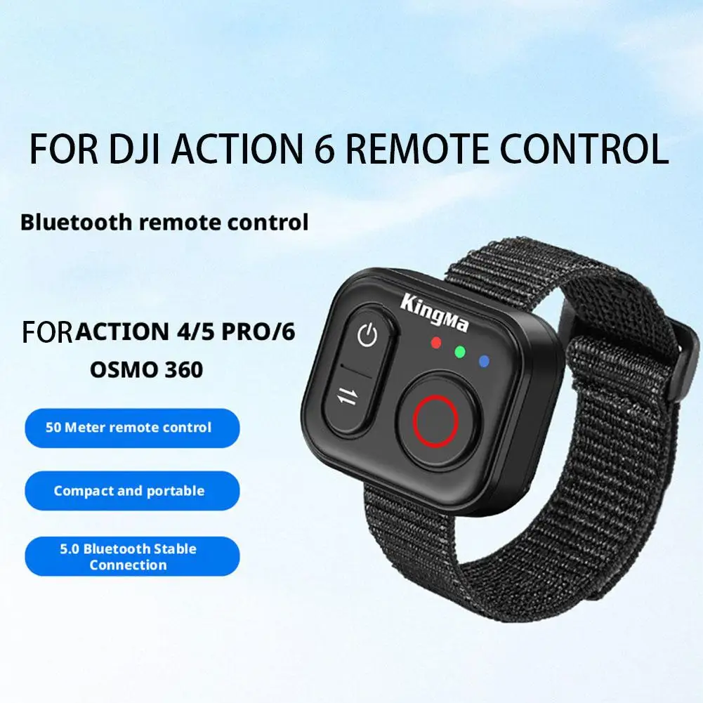 Universal Bluetooth Remote Control For DJI Action 6 / ACTION 5 PRO / ACTION 4 OSMO 360 Controller Wireless Shutter Wrist Strap