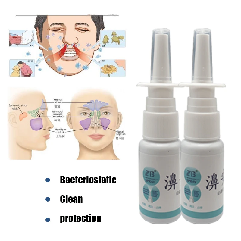 Nasal Sprays 20ML Chronic Rhinitis Treatment Sterilize Relieve Itching Prevent Sneezing Nose Care