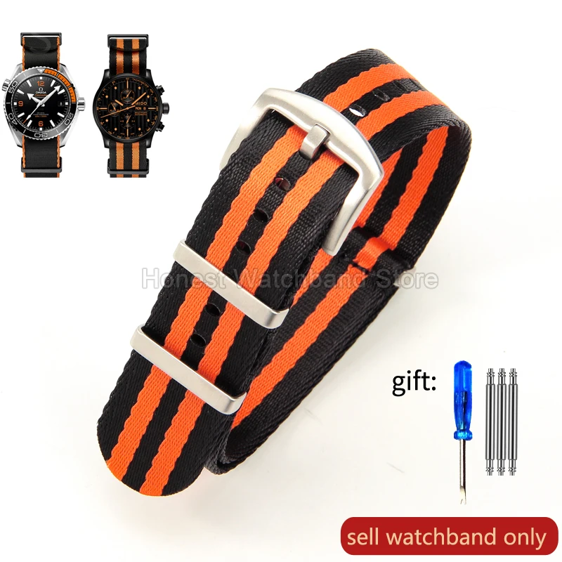 Vibrant Multi-Color Nylon Watch Strap - 20/22mm, Airy & Odor-Resistant