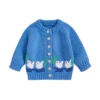 1-4T Baby Cardigan Halloween Knit Sweater Pumpkin Chunky Coat Knitwear Toddler Girl Boy Fall Winter Clothes