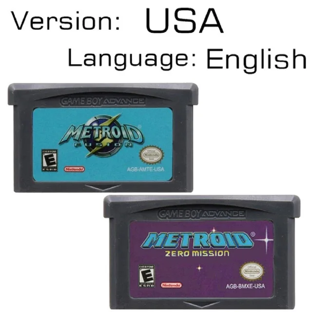 Metroid Series GBA Game 32-bit Video Game Cartridge Console Card Fusion Zero Mission for GBA NDS USA EUR Version 2