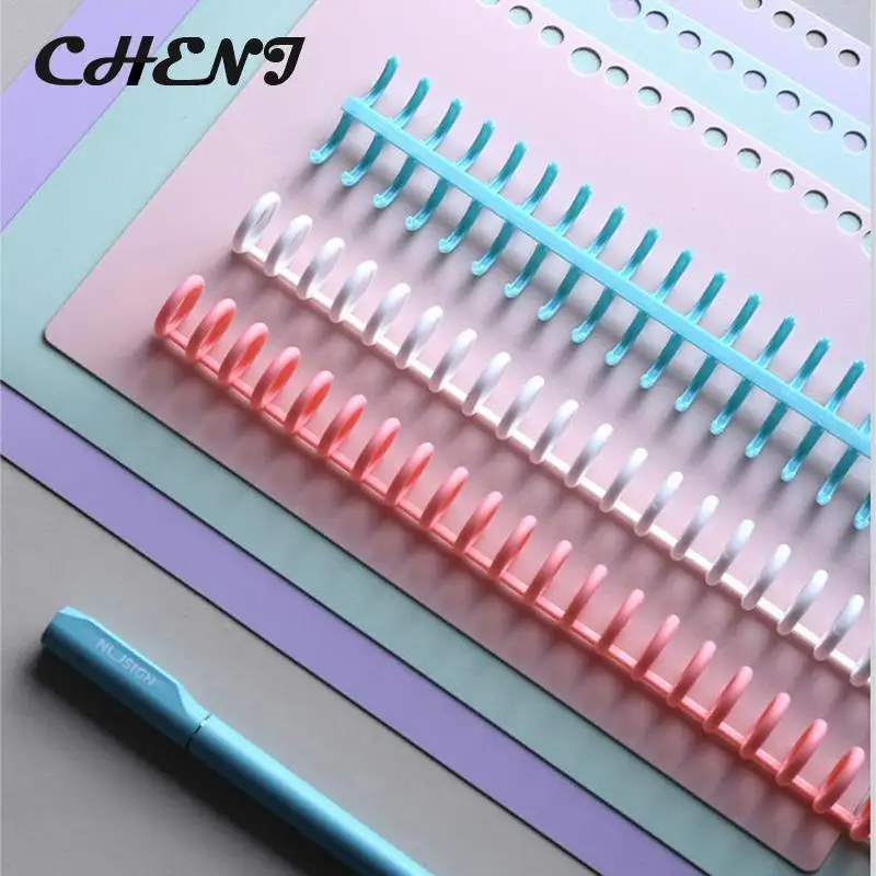 30 Holes Looseleaf Plastic Binding Ring Spring Spiral Rings Binder