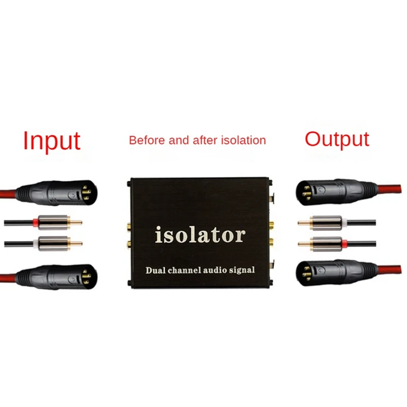 XLR RCA Noise Reduction Isolator XLR-2R Audio Noise Isolator To Eliminate Common Ground Current Sound