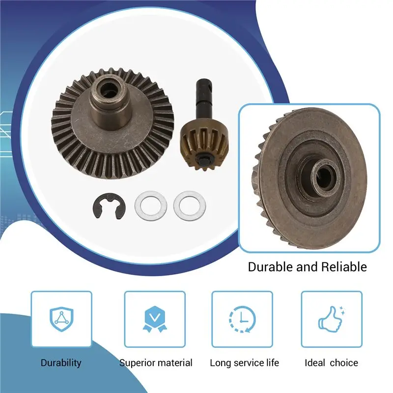 AEE1-13T 38T 메탈 크라운 기어 모터 디퍼렌셜 메인 기어 콤보 (프론트/리어 액슬용) AXIAL SCX10 90021 90022 오프로드 RC 트럭 C