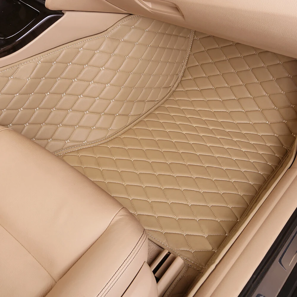 All-Weather Protection Artificial Leather Diamond Floor Mats For BMW X6 E71 2008-2014 Waterproof Anti-Slip Pads