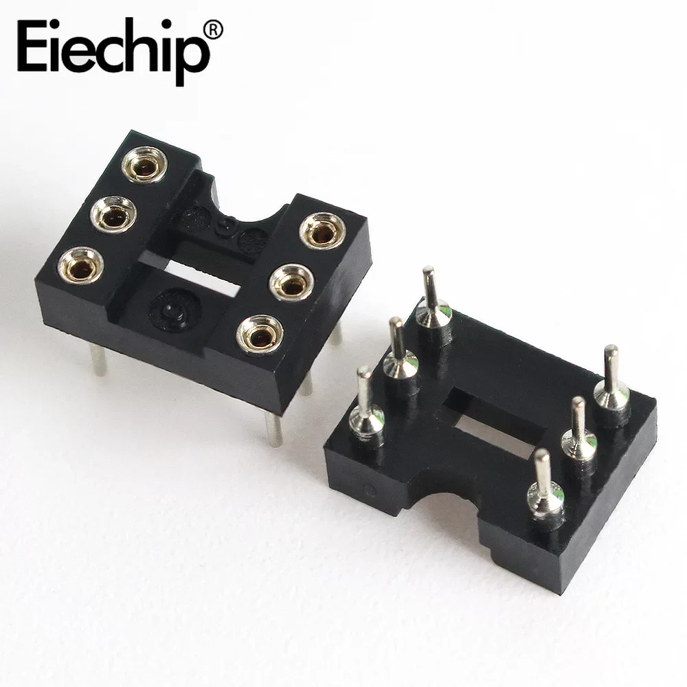 10PCS Circular IC Socket Set - 2.54mm Pin Connector Assortment