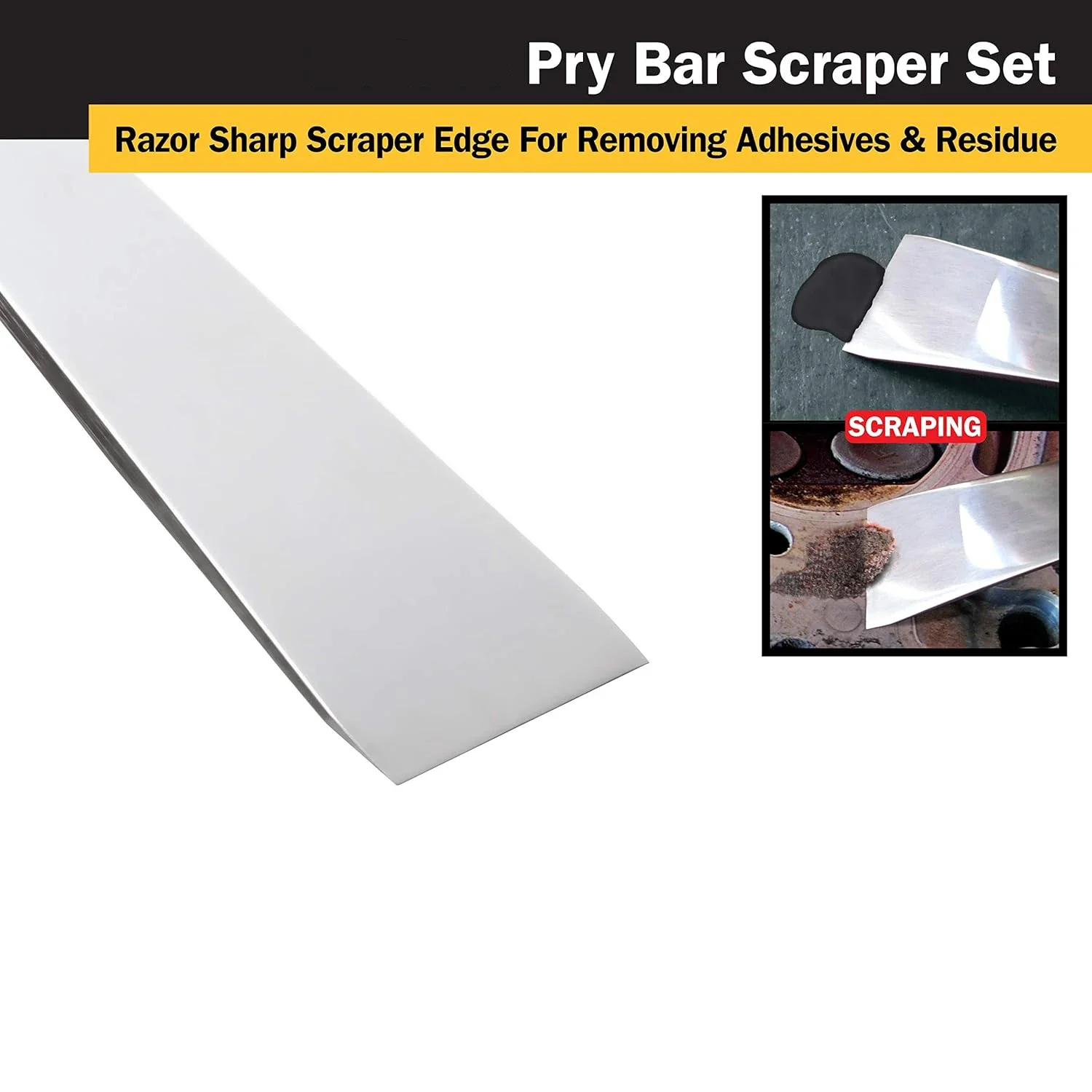 1pc Stainless Steel Pry Bar Scraper, 10 Inch Long, Pry-Tool, Scraper and Pry Bar, Metal Pry Tool, Flat Pry-Bar, Long Scraper