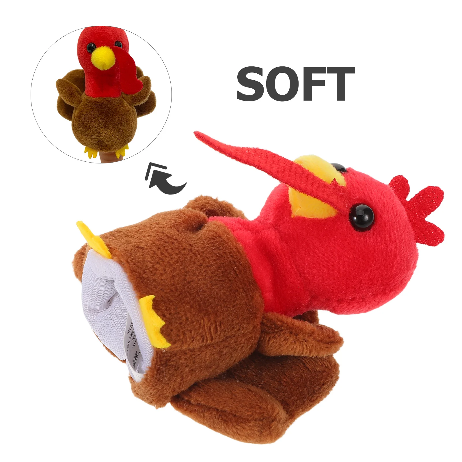 Soft Turkey Finger Puppet Kids Animal Storytelling Plaything Classroom Role Play Holiday Decoration Finger Puppet
