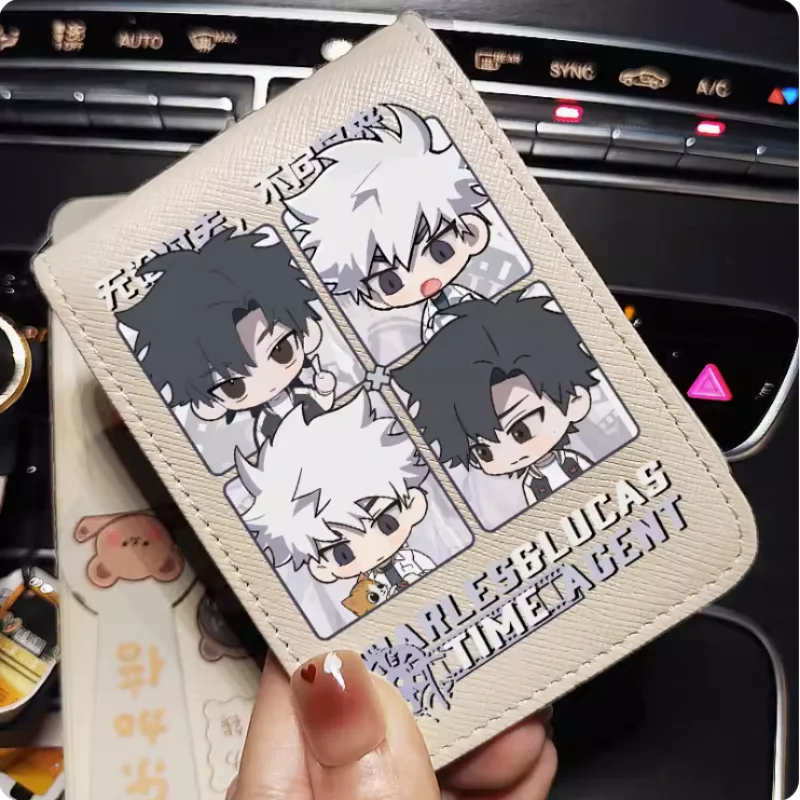 Anime Link Click Lucas Charles Wallet Fold Bag Multi Card  Coin Pocket Photoes Holder Fashion Kids Wallets Gift