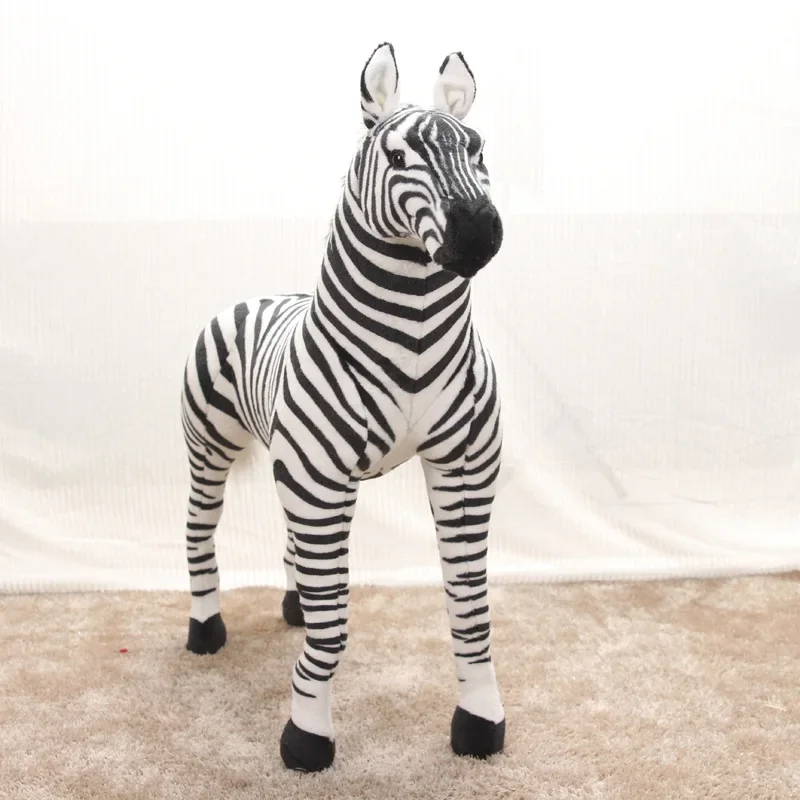 90cm Large Pretty Standing Zebra lively Simulated Stuffed Animals
