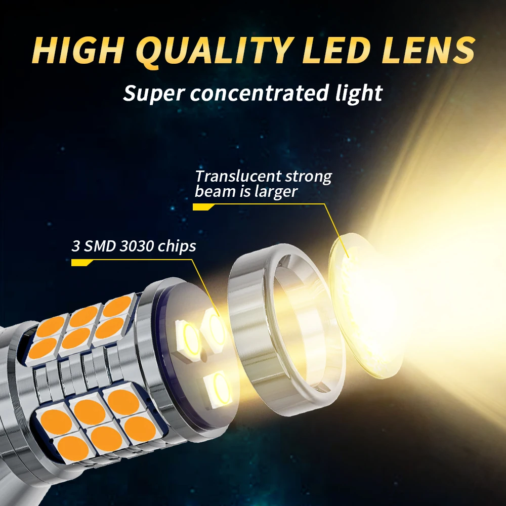 2 �� Canbus LED ���� S25 1157 1156 BAY15D BA15S BAU15S �ڵ��� LED ���� ��� 3030SMD ���� 1000LM 12V 5W ���� ��ȣ ����