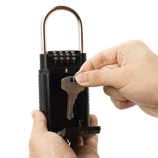 ombination Lock Box Key Storage Lock Box 4-Digit Combination Lock Waterproof Key Password Box 4