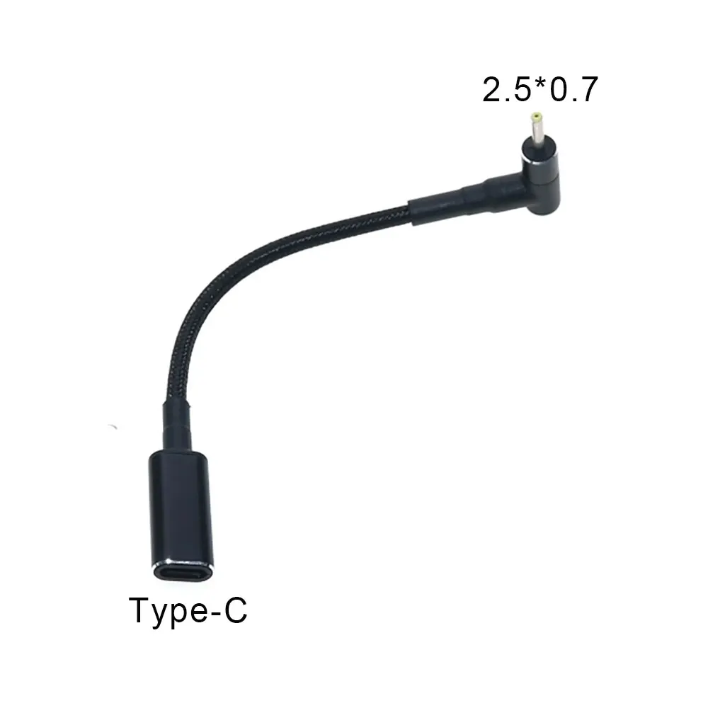 Jcd-tipo-c Feminino para dc Masculino Plug Adapter Converter Usb c pd Cabo de Carregamento Rápido Cabo de Alimentação para Laptop pc 100w 2.5x0.7 mm 5.5x2.5 mm - Imagem 6
